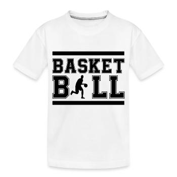 basketball - Kids' Premium Organic T-Shirt - white - Front