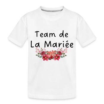 Braut Team Blumen - Kinder Premium Bio T-Shirt - Weiß - Vorne