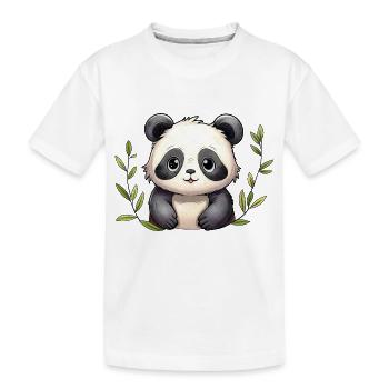 Red panda - Kids' Premium Organic T-Shirt - white - Front