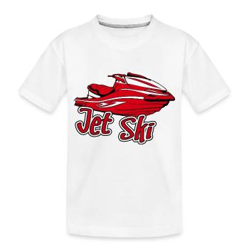 Jetski - Kinder Premium Bio T-Shirt - Weiß - Vorne