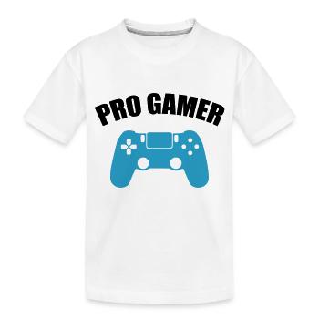 pro gamer - Kinder Premium Bio T-Shirt - Weiß - Vorne