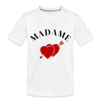 Madame Heart Arrow - Braut in spe - Kinder Premium Bio T-Shirt - Weiß - Vorne