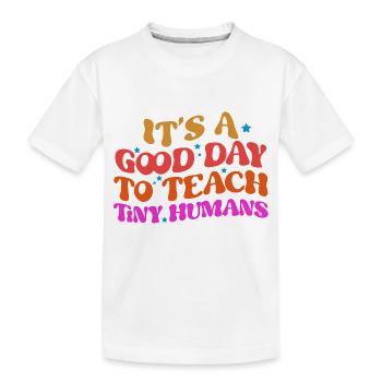 Enseignant, école primaire, enseignement primaire, diplôme d’enseignant - T-shirt bio Premium Enfant - blanc - Devant