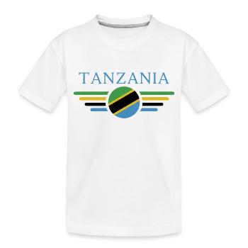 J’aime la Tanzanie, T-Shirt Design Style Élégance - T-shirt bio Premium Enfant - blanc - Devant