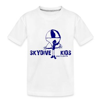 Skydive Kids - Kinder Premium Bio T-Shirt - Weiß - Vorne
