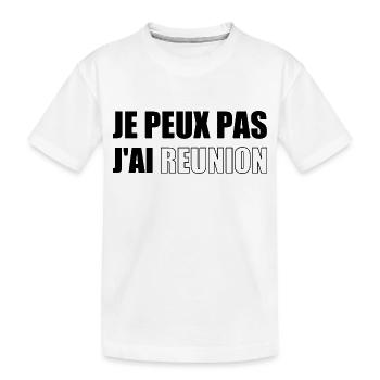 Je peux pas jai reunion - T-shirt bio Premium Enfant - blanc - Devant