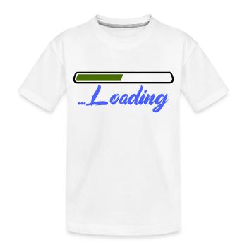 Loading - Kids' Premium Organic T-Shirt - white - Front