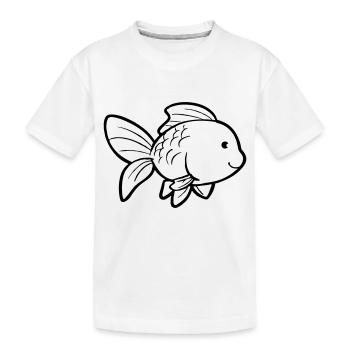 Poisson rouge - T-shirt bio Premium Enfant - blanc - Devant