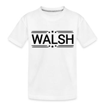 Walsh name - Kids' Premium Organic T-Shirt - white - Front