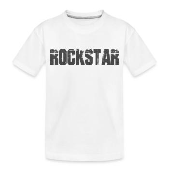 Rock-Star - Kinder Premium Bio T-Shirt - Weiß - Vorne