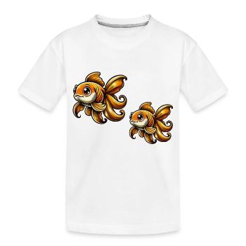 poisson rouge - T-shirt bio Premium Enfant - blanc - Devant
