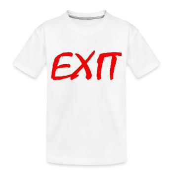 Exit - Kids' Premium Organic T-Shirt - white - Front