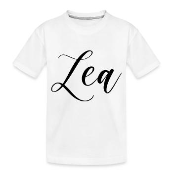 lea name - Kinder Premium Bio T-Shirt - Weiß - Vorne