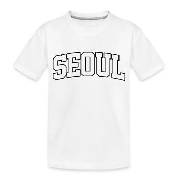 Logo Seoul : Design collégial au style coréen - T-shirt bio Premium Enfant - blanc - Devant