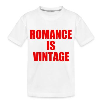romance is vintage - Kids' Premium Organic T-Shirt - white - Front