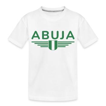 Abuja Design – Proud of Nigeria's capital - Kids' Premium Organic T-Shirt - white - Front