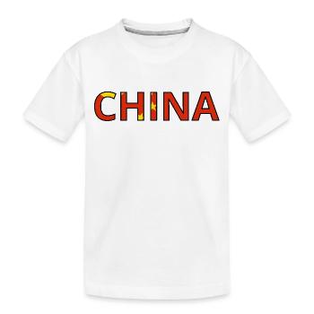 Drapeau China - T-shirt bio Premium Enfant - blanc - Devant