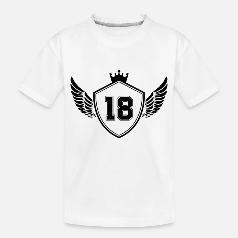 18 wappen - Kinder Premium Bio T-Shirt - Weiß