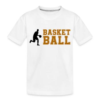 basket-ball - T-shirt bio Premium Enfant - blanc - Devant
