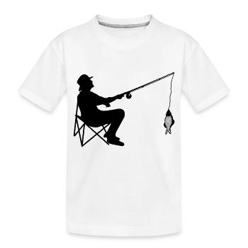 angler - Kinder Premium Bio T-Shirt - Weiß - Vorne