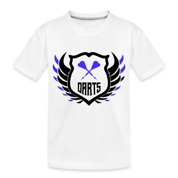 darts crest - Kinder Premium Bio T-Shirt - Weiß - Vorne