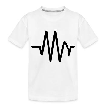 Pulse, heartbeat - Kids' Premium Organic T-Shirt - white - Front