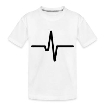 Heartbeat, pulse - Kids' Premium Organic T-Shirt - white - Front