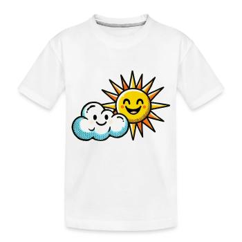 Nuage Soleil - T-shirt bio Premium Enfant - blanc - Devant