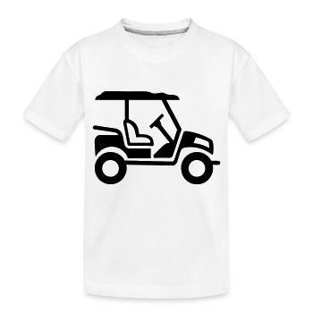 voiture de golf - T-shirt bio Premium Enfant - blanc - Devant