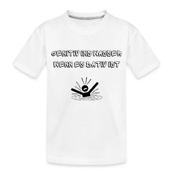 Grammatik unter Druck - Kinder Premium Bio T-Shirt - Weiß - Vorne