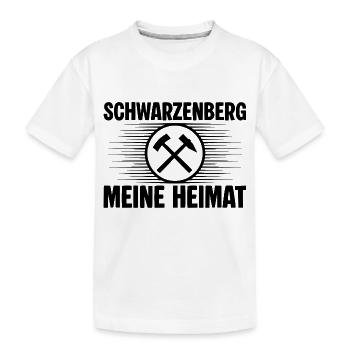 Schwarzenberg meine Heimat - Kinder Premium Bio T-Shirt - Weiß - Vorne