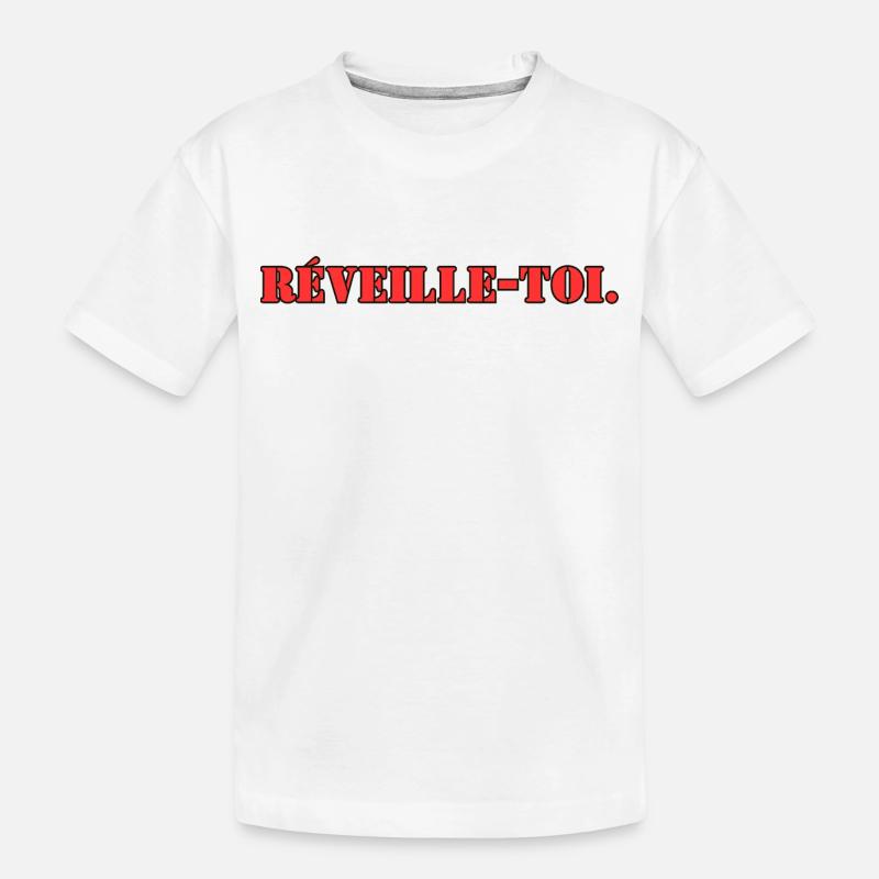 Wach auf - Kinder Premium Bio T-Shirt - Weiß