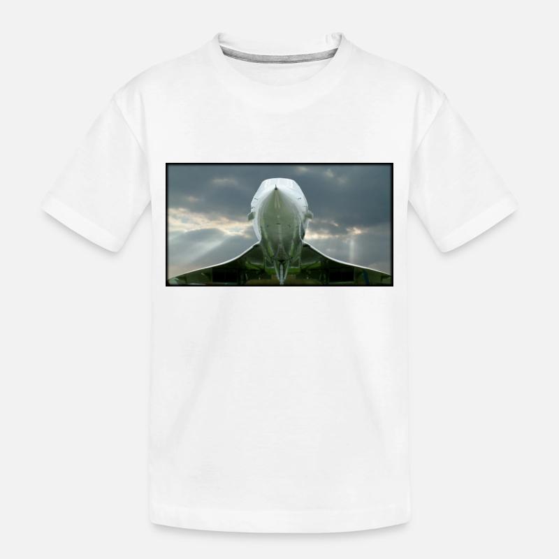 concorde & Sonnenstrahlen 120dpi - Kinder Premium Bio T-Shirt - Weiß