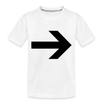 Pfeil nach rechts - Kinder Premium Bio T-Shirt - Weiß - Vorne