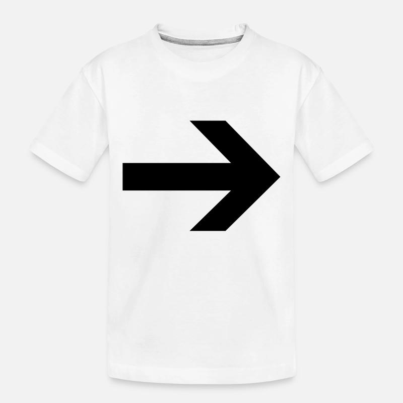 Pfeil nach rechts - Kinder Premium Bio T-Shirt - Weiß