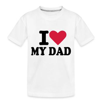 Dad - Père - T-shirt bio Premium Enfant - blanc - Devant
