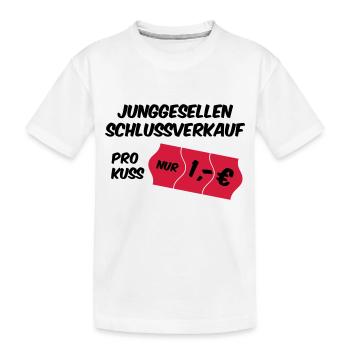 Bachelor Sale - Kids' Premium Organic T-Shirt - white - Front