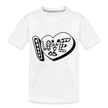i love - T-shirt bio Premium Enfant - blanc - Devant