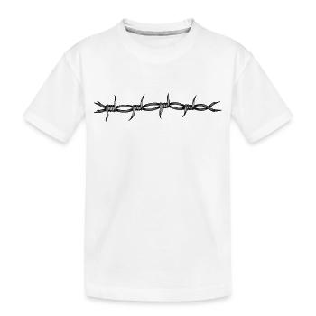 stacheldraht - Kinder Premium Bio T-Shirt - Weiß - Vorne