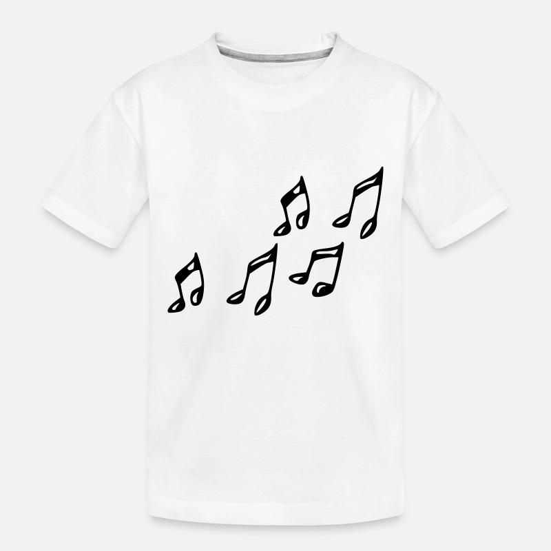 Noten - Kinder Premium Bio T-Shirt - Weiß