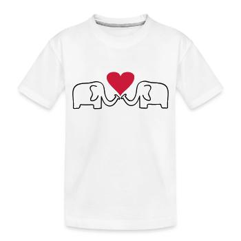 elefant - Kinder Premium Bio T-Shirt - Weiß - Vorne