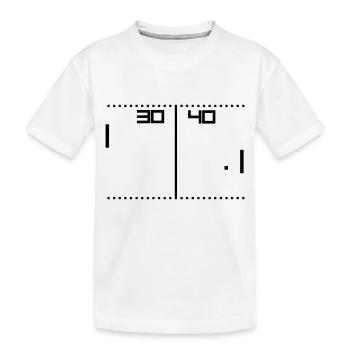 vintage tennis game - Kids' Premium Organic T-Shirt - white - Front