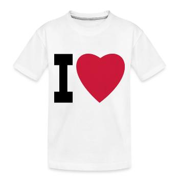 ich liebe ich liebe ich liebe - Kinder Premium Bio T-Shirt - Weiß - Vorne