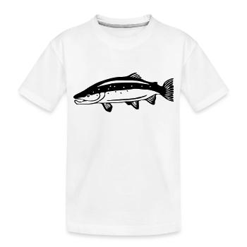 Lachs - Kinder Premium Bio T-Shirt - Weiß - Vorne