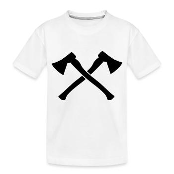 Haches croisées - T-shirt bio Premium Enfant - blanc - Devant