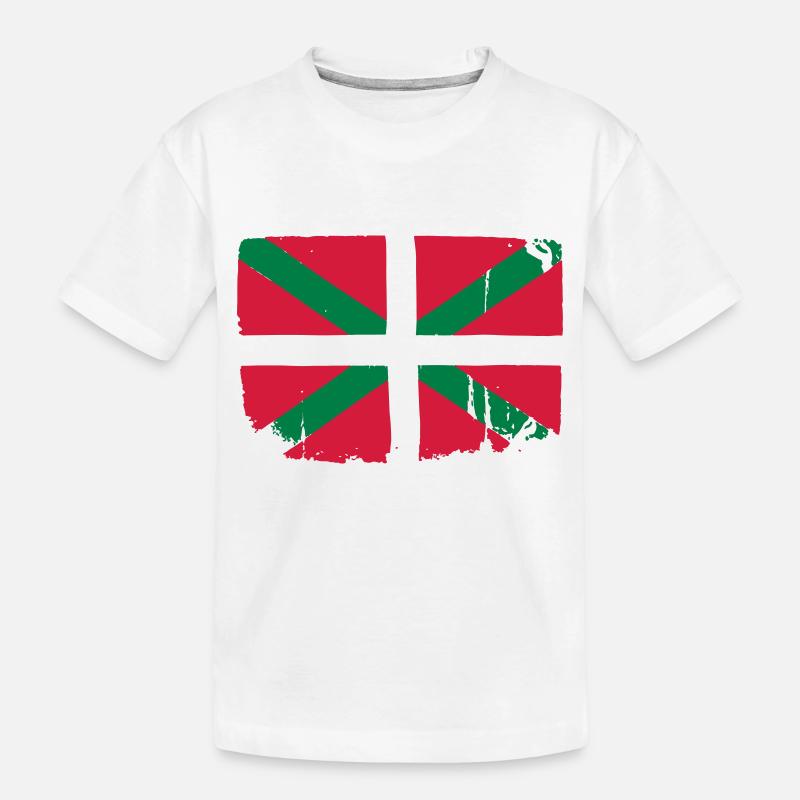 Drapeau Basque - T-shirt bio Premium Enfant - blanc