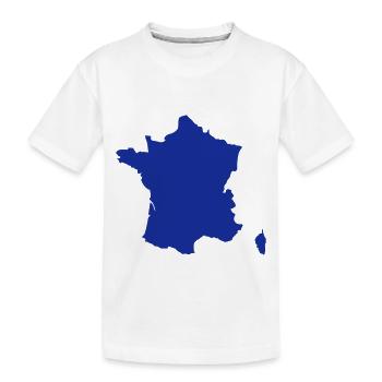 Frankreich - Kinder Premium Bio T-Shirt - Weiß - Vorne