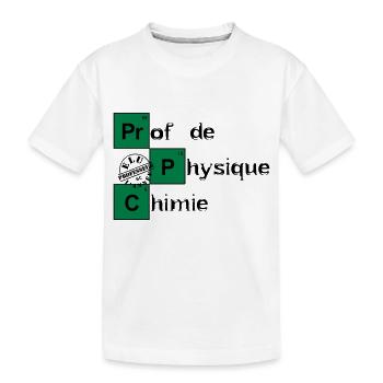 Elu prof de l'année - Physique Chimie - T-shirt bio Premium Enfant - blanc - Devant