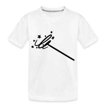 Zauberstab - Kinder Premium Bio T-Shirt - Weiß - Vorne