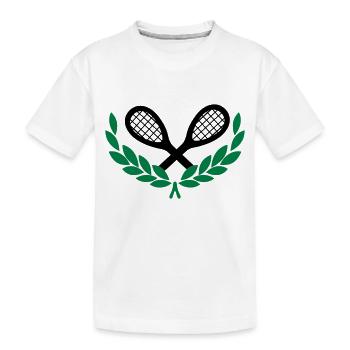 Tennis - Kinder Premium Bio T-Shirt - Weiß - Vorne
